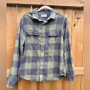 Old Navy Green and Gray Plaid Men's Shirt